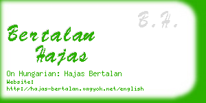 bertalan hajas business card